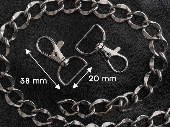 Карабін для брелка. 38мм. Під стрічку 20 мм, фото 1