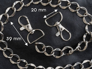 Карабін для брелка. 39мм. Під стрічку 20мм