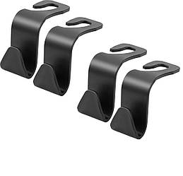 Гачки в автомобіль WB вішалки на підголівник у машину 4 шт Чорні (RT050546-4)