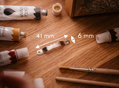 "Крокодил" для рамок. Колір "срібло". 41х6мм