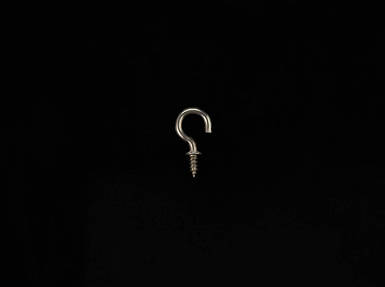 Гачок напівкруглий. Колір "срібло". 20х10 мм