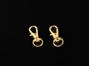 Карабін для ключів. Колір золото. Якість. 32мм, фото 4