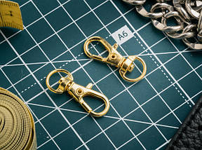 Карабін для ключів. Колір золото. Якість. 32мм, фото 5