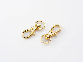 Карабін для ключів. Колір золото. Якість. 32мм, фото 2