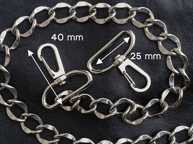 Карабін для ключів. Якість. 40мм. 25мм стрічка.