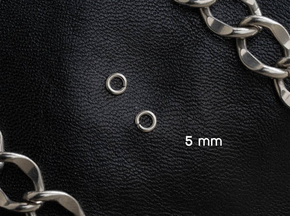 Кільце з'єднувальне. Колір "срібло". 5мм. 100шт/уп, фото 1