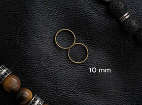 Кільце для ключів заводне. Колір "стара латунь". 10мм, фото 2