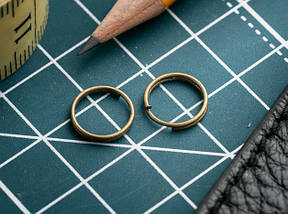 Кільце для ключів заводне. Колір "стара латунь". 10мм, фото 3