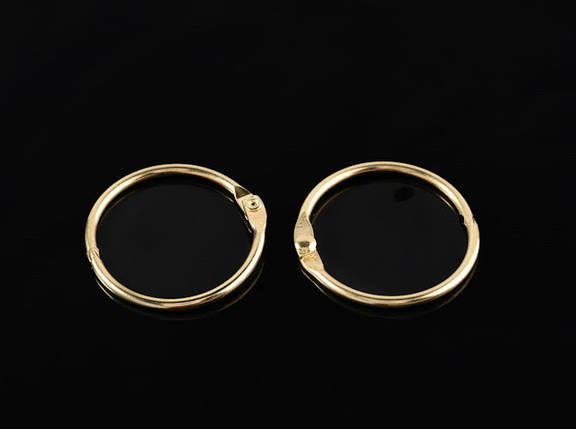 Кільце самозатискне. Колір "золото". 35мм, фото 1