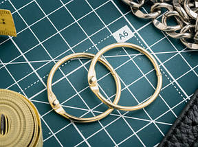 Кільце самозатискне. Колір "золото". 35мм, фото 3