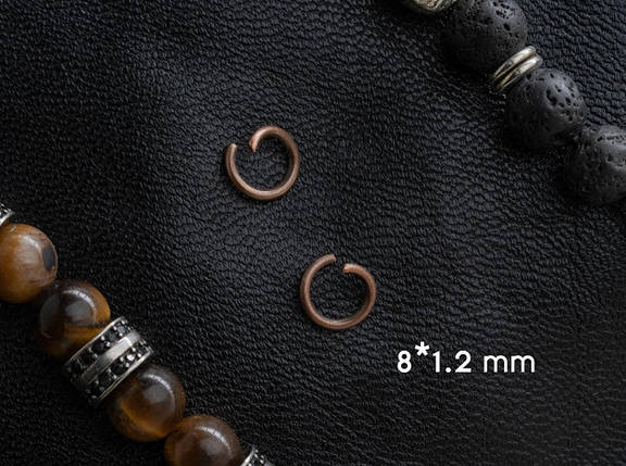 Кільце з'єднувальне. Колір "мідь". 8х1,2мм. 100шт/уп, фото 1