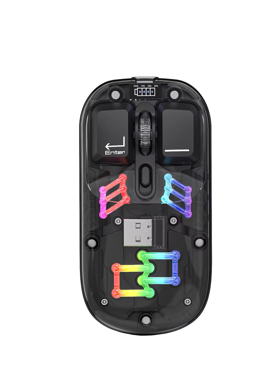 Миша бездротова HXSJ Т200 з акумулятором 2,4G Bluetooth Black, фото 1