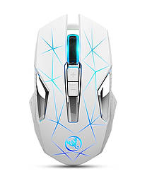 Миша бездротова з акумулятором і підсвіткою HXSJ T300 2,4 GHz White