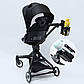 Органайзер Joyroad для кріплення на коляску й автокрісла 1 шт Чорний, фото 6