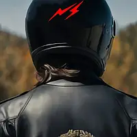 Наклейки на шолом " Блискавка на шолом "6 х10 см