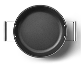 Глибока сковорода з двома ручками і кришкою 28 см чорна Smeg CKFD2811BLM, фото 4