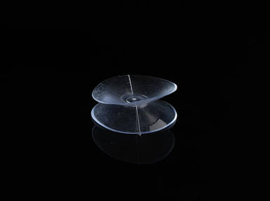 Силіконова присоска на скло, кахель та інші гладкі поверхні подвійна, кругла діаметром 30 мм