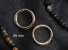 Кільце самозатискне. Колір "золото". 35мм, фото 2