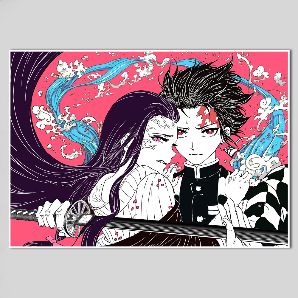 Плакат А4 Аніме Kimetsu no Yaiba 002