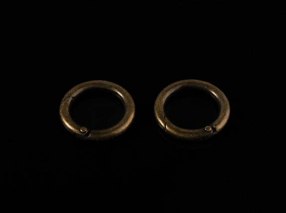 Кільце-самозатискач. Колір "стара латунь". 28мм, фото 1