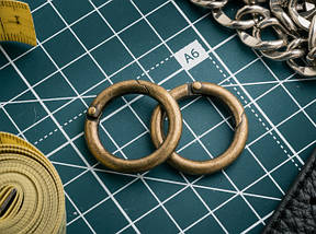 Кільце-самозатискач. Колір "стара латунь". 28мм, фото 4