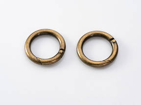 Кільце-самозатискач. Колір "стара латунь". 28мм, фото 3