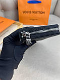 Гаманець чоловічий сірий Louis Vuitton Zippy Damier Graphite органайзер гаманець на блискавці якість преміум, фото 4