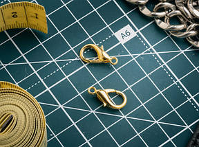 Карабін-з'єднувач. Колір "золото". 18мм, фото 3