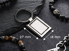 Заготовка для брелка двостороння. 18х27мм, фото 2