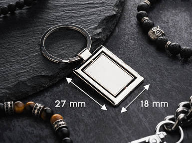 Заготовка для брелока двостороння. 18х27мм