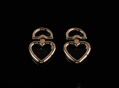 Карабін у формі серця. 44х27мм. Колір "золото".