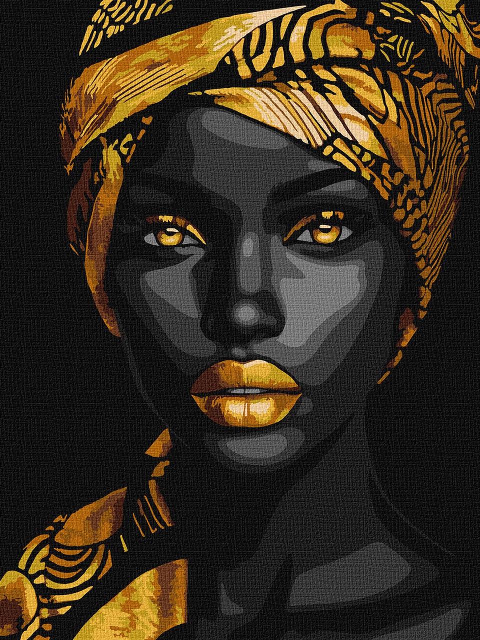 Картина за номерами Люди. Витончена дівчина з фарбами металік 30*40 см Ідейка KHO 8497, фото 1