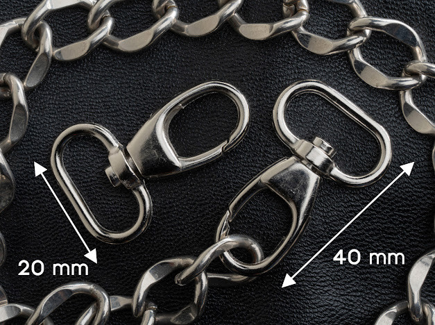 Карабін для ключів. Якість. 40х15мм. Під стрічку 20мм