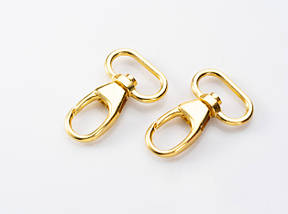 Карабін для ключів. Якість. Колір "золото". 40х15мм. Під стрічку 20мм, фото 4