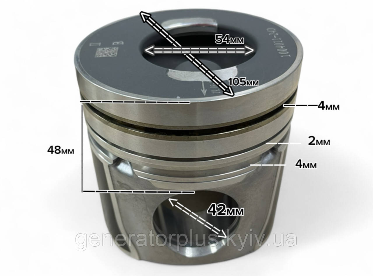 Поршень 105мм двигуна CA6DE2-18 1004011-24D, фото 1