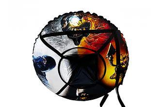 Тюбінг надувні санки ватрушка з камерою "Воїн" 100 см GT-100-6 топ