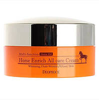Поживний крем для обличчя з кінським жиром Deoproce Horse Enrich All Care Cream 100 г