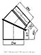 Коліно 45° димохідне Ø180 регульоване сталь 2 мм Darco, фото 2