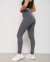 Сірі спортивні лосини, жіночі лосини в рубчик, лосини для жінок, лосини для жінок