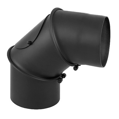 Коліно 90° димохід Ø150 регульоване з ревізією 2 мм сталь Darco, фото 1