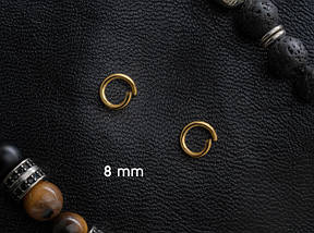 З'єднувальне кільце. Колір "темне золото". 8мм. 100шт/уп., фото 2