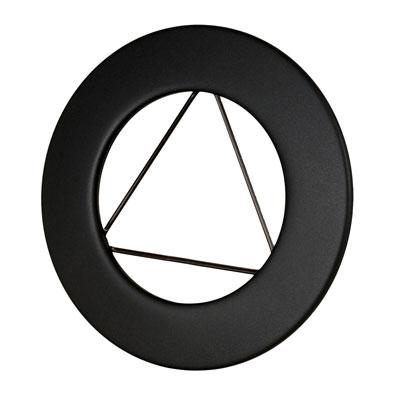 Розета для димоходу з пружинами Darco Ø 200 чорна сталь 0,6 мм, фото 1