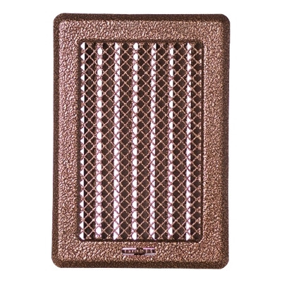 Вентиляційна решітка для каміна з жалюзі Darco Kz3, 175х245 мм, мідь антична, фото 1