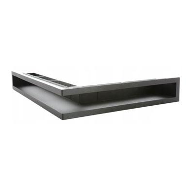 Вентиляційна решітка ліва кутова з рамкою Darco KRVO-L/R, 700х500/100 мм, чорна, фото 1