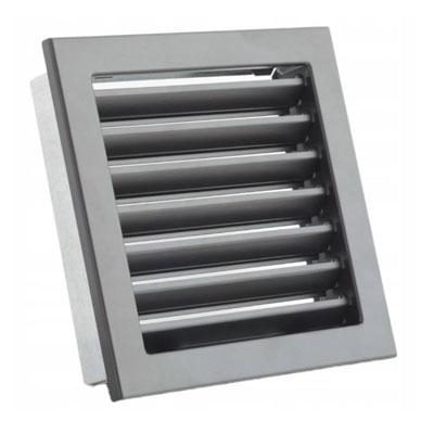 Вентиляційна решітка з нерухомими жалюзі Darco KRVZS, 220х220 мм, чорна, фото 1