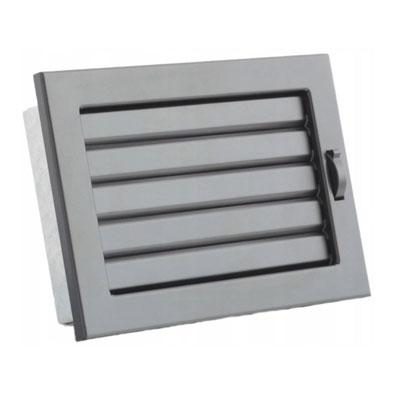 Вентиляційна решітка з рухомими жалюзі Darco KRVZ, 190х170 мм, чорна, фото 1