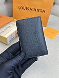 Кардхолдер чорний Louis Vuitton Aerogram Black качество премиум, фото 2