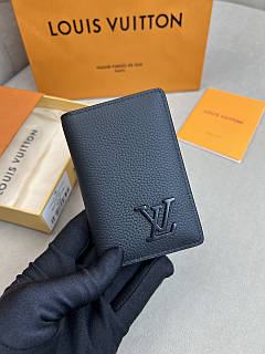 Кардхолдер чорний Louis Vuitton Aerogram Black качество премиум