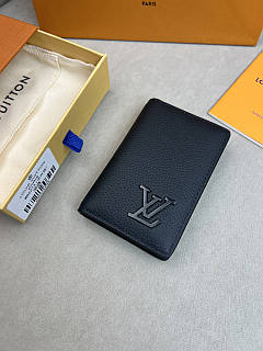 Кардхолдер чоловічий чорний Louis Vuitton Aerogram Black візитниця якість преміум