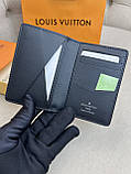 Кардхолдер чорний Louis Vuitton Aerogram Black качество премиум, фото 5